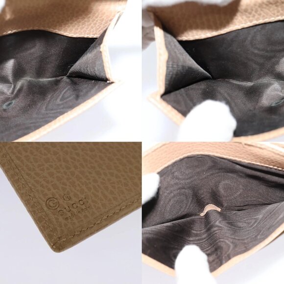 GUCCI Wallet Leather Outlet Beige Gold 615525 Auth MY069V - Picture 14 of 15